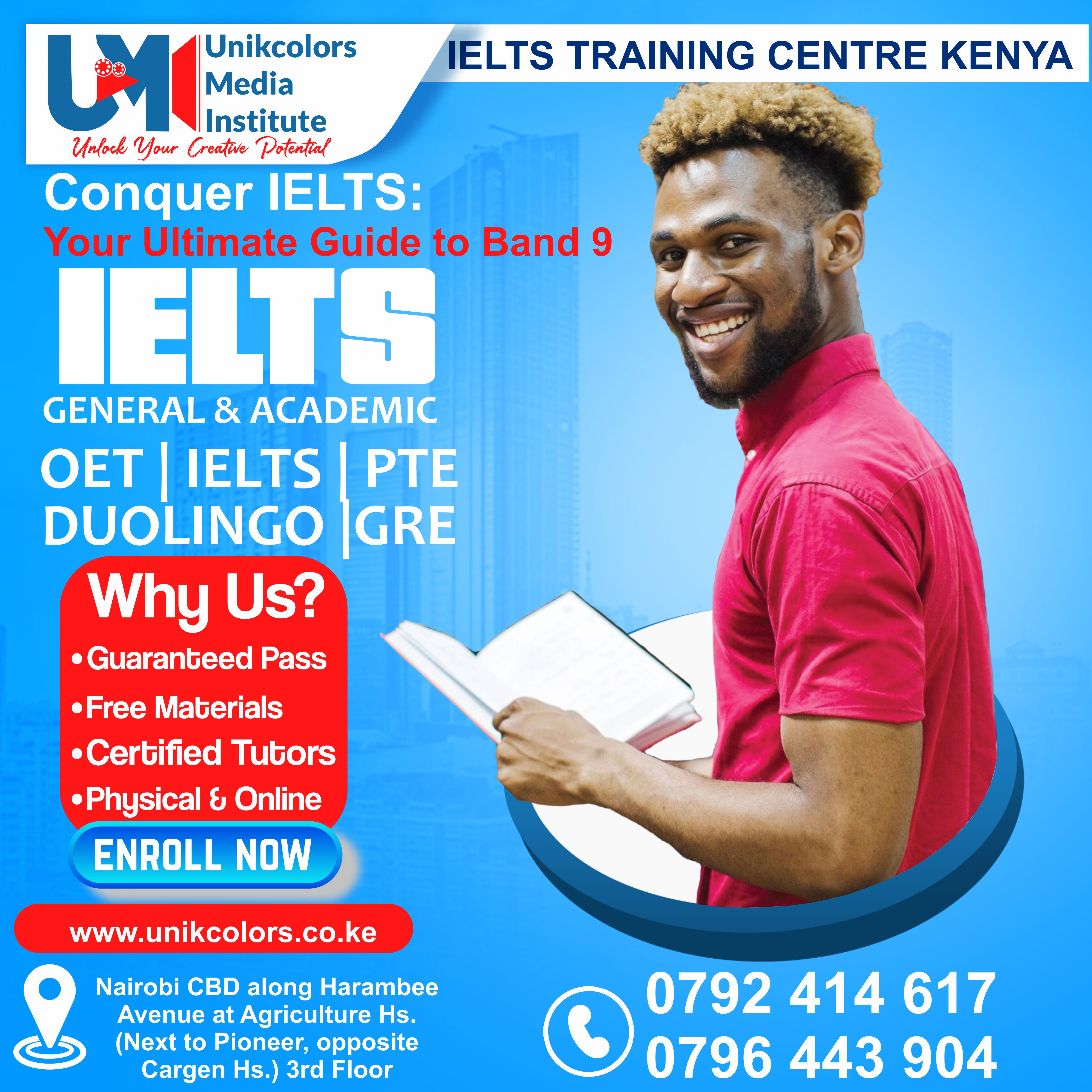 IELTS TRAINING CENTRE KENYA - IELTS PREPARATION | OET | TOEFL | PTE | GRE | DUOLINGO